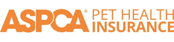 Logo of ASPCA Pet Health Insurance in orange text.